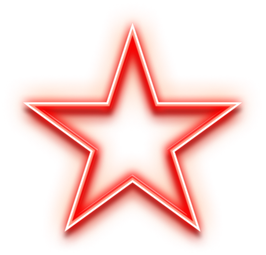 Red Star Neon Luminous